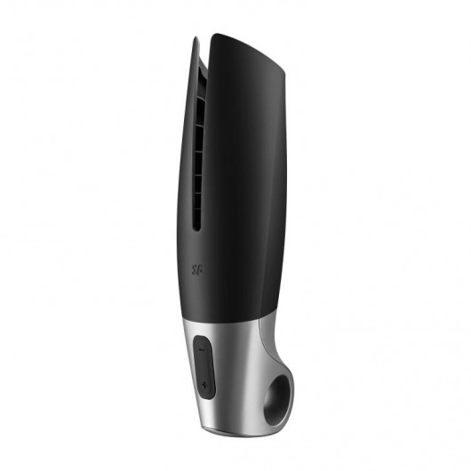 Черный мастурбатор с вибрацией Power Masturbator - Satisfyer - в Ижевске купить с доставкой