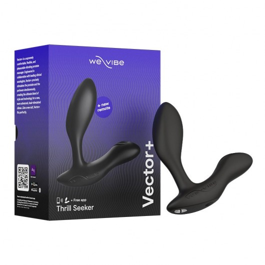 Черный анальный вибратор We-Vibe Vector+ - We-vibe - в Ижевске купить с доставкой