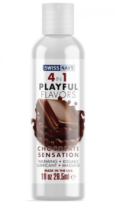 Массажный гель 4-в-1 Chocolate Sensation с ароматом шоколада - 29,5 мл. - Swiss navy - купить с доставкой в Ижевске