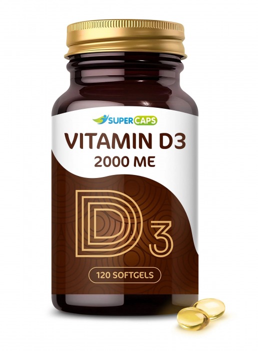 Пищевая добавка SuperCaps VITAMIN D3 2000 ME - 120 капсул - SuperCaps - купить с доставкой в Ижевске