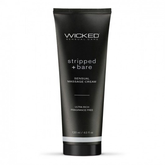 Массажный легкий крем WICKED Stripped plus Bare - 120 мл. - Wicked - купить с доставкой в Ижевске