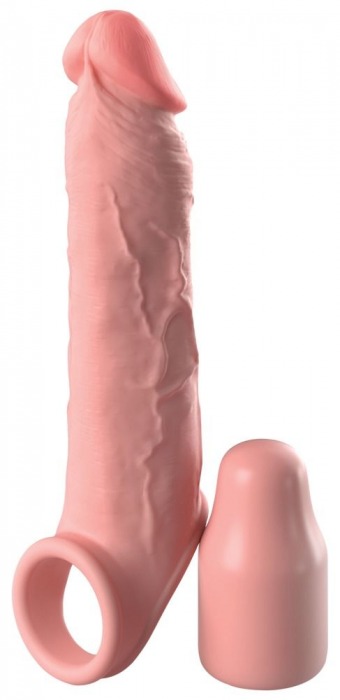 Телесная насадка-удлинитель 2 Inch Silicone X-tension with Strap - 20,3 см. - Pipedream - в Ижевске купить с доставкой