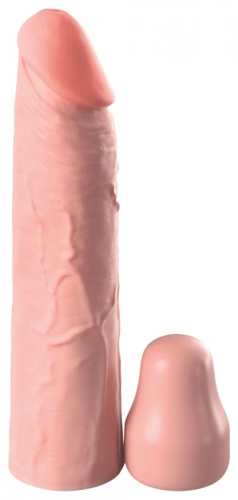 Телесная насадка-удлинитель 1 Inch Silicone X-tension - 17,8 см. - Pipedream - в Ижевске купить с доставкой