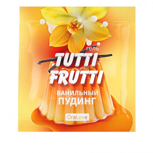 Пробник гель-смазки Tutti-frutti со вкусом ванильного пудинга - 4 гр. - Биоритм - купить с доставкой в Ижевске