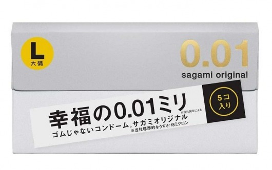 Презервативы Sagami Original 0.02 L-size увеличенного размера - 5 шт. - Sagami - купить с доставкой в Ижевске