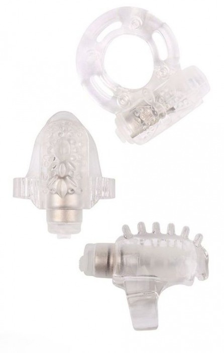 Набор из 3 прозрачных эрекционных колец с вибрацией Teasers Ring Kit - Chisa - в Ижевске купить с доставкой
