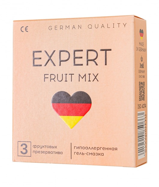 Ароматизированные презервативы EXPERT Fruit Mix - 3 шт. - Expert - купить с доставкой в Ижевске