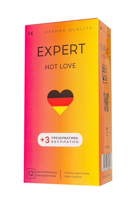 Презервативы EXPERT Hot Love с разогревающим эффектом - 12 шт.(+3 в подарок) - Expert - купить с доставкой в Ижевске