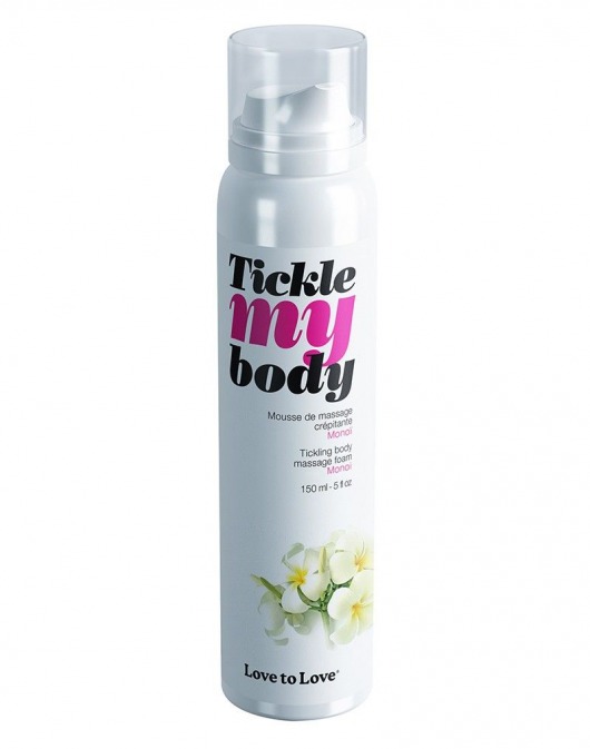 Массажная хрустящая пенка Tickle My Body Monoi с ароматом моной - 150 мл. - Love to Love - купить с доставкой в Ижевске
