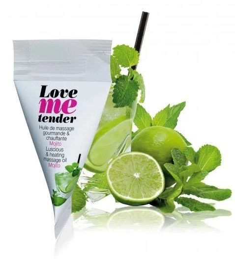 Съедобное согревающее массажное масло Love Me Tender Mojito с ароматом мохито - 10 мл. - Love to Love - купить с доставкой в Ижевске