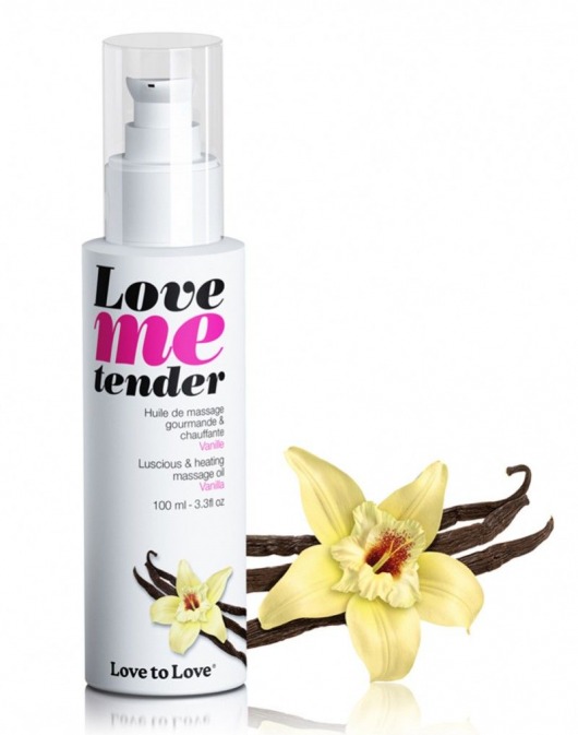 Съедобное согревающее массажное масло Love Me Tender Vanilla с ароматом ванили - 100 мл. - Love to Love - купить с доставкой в Ижевске