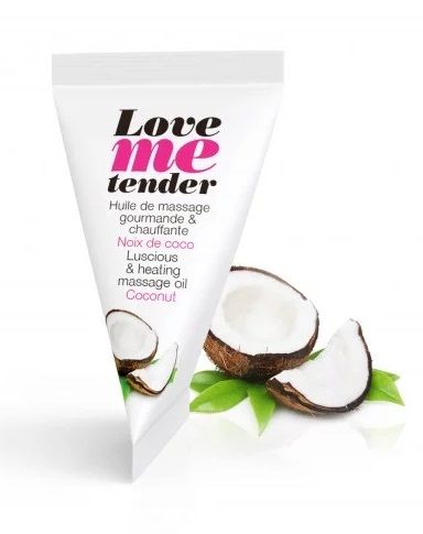 Съедобное согревающее массажное масло Love Me Tender Cocos с ароматом кокоса - 10 мл. - Love to Love - купить с доставкой в Ижевске