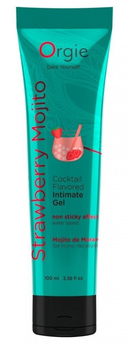 Съедобный интимный гель Orgie Lube Tube Cocktail Strawberry Mojito - 100 мл. - ORGIE - купить с доставкой в Ижевске