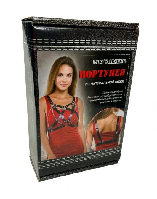 Портупея из натуральной кожи с цепочками - БДСМ Арсенал - купить с доставкой в Ижевске