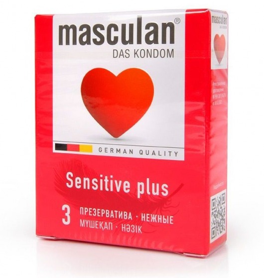 Презервативы Masculan Sensitive plus - 3 шт. - Masculan - купить с доставкой в Ижевске