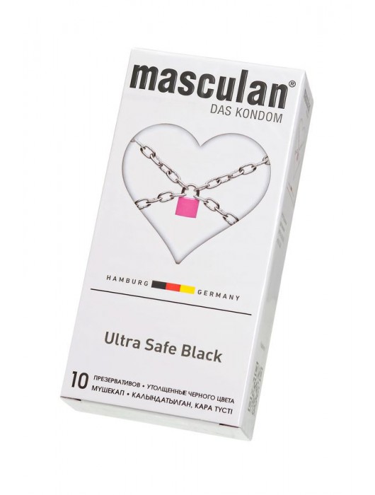 Ультрапрочные презервативы Masculan Ultra Safe Black - 10 шт. - Masculan - купить с доставкой в Ижевске