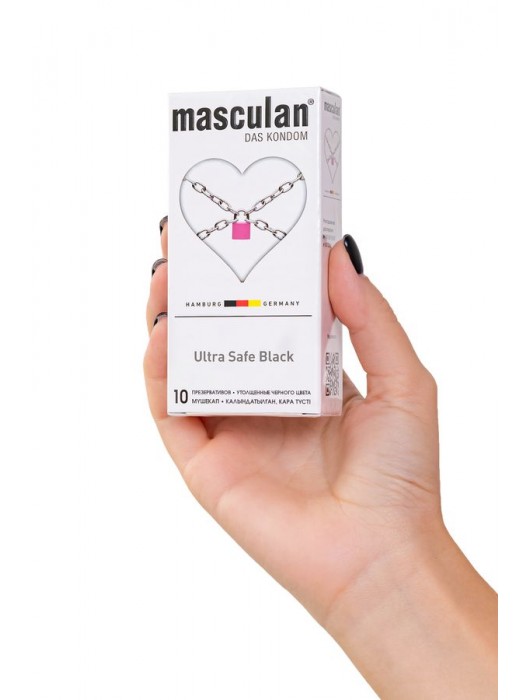 Ультрапрочные презервативы Masculan Ultra Safe Black - 10 шт. - Masculan - купить с доставкой в Ижевске