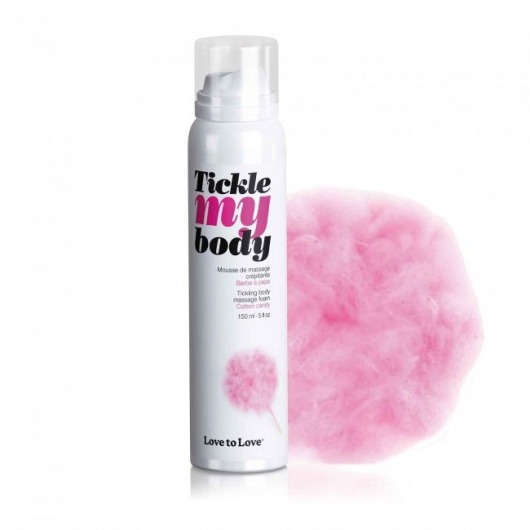 Массажная хрустящая пенка Tickle My Body Cotton Candy с ароматом сладкой ваты - 150 мл. - Love to Love - купить с доставкой в Ижевске