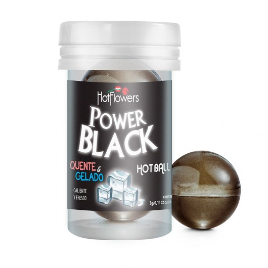 Интимный гель Power Black Hot Ball с охлаждающе-разогревающим эффектом (2 шарика по 3 гр.) - HotFlowers - купить с доставкой в Ижевске