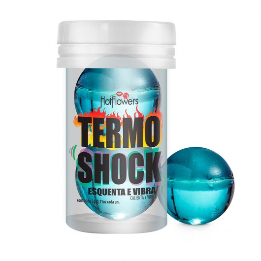 Интимный гель Termo Shock Hot Ball с разогревающе-покалывающим эффектом (2 шарика по 3 гр.) - HotFlowers - купить с доставкой в Ижевске