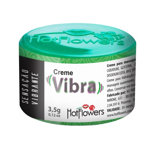 Возбуждающий крем Vibra с эффектом вибрации - 3,5 гр. - HotFlowers - купить с доставкой в Ижевске