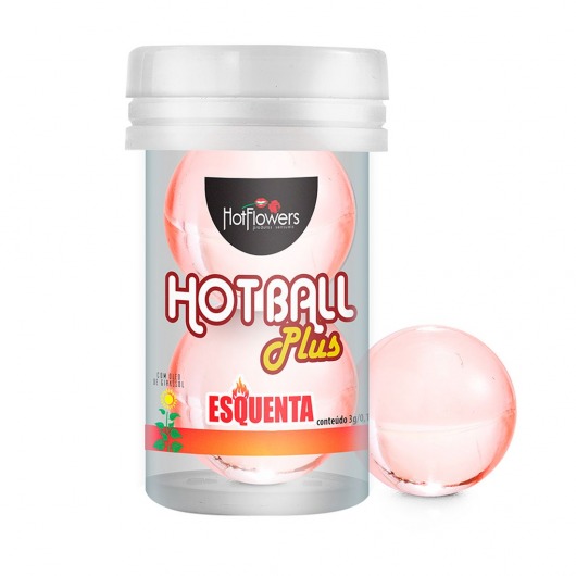 Лубрикант на масляной основе Hot Ball Plus с разогревающим эффектом (2 шарика по 3 гр.) - HotFlowers - купить с доставкой в Ижевске