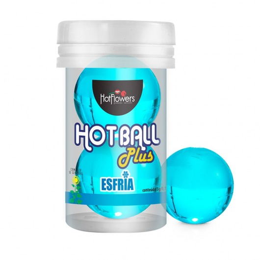 Лубрикант на масляной основе Hot Ball Plus с охлаждающим эффектом (2 шарика по 3 гр.) - HotFlowers - купить с доставкой в Ижевске