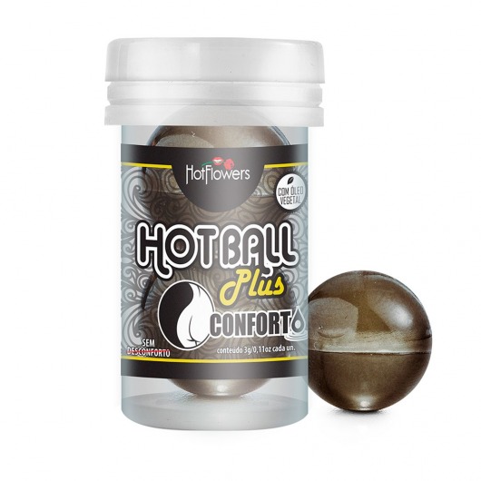 Анальный лубрикант на масляной основе Hot Ball Plus Conforto (2 шарика по 3 гр.) - HotFlowers - купить с доставкой в Ижевске