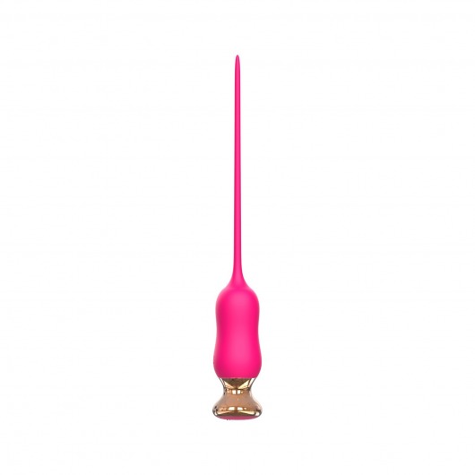 Розовый тонкий стимулятор Nipple Vibrator - 23 см. - I-MOON - купить с доставкой в Ижевске