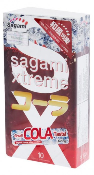 Ароматизированные презервативы Sagami Xtreme COLA - 10 шт. - Sagami - купить с доставкой в Ижевске