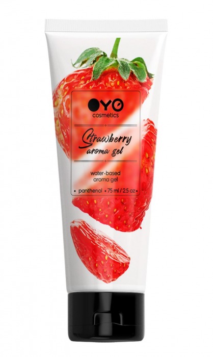 Лубрикант на водной основе OYO Aroma Gel Strawberry с ароматом клубники - 75 мл. - OYO - купить с доставкой в Ижевске