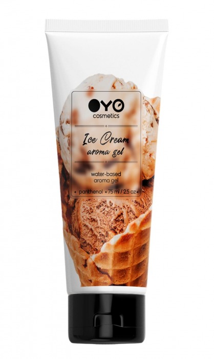 Лубрикант на водной основе OYO Aroma Gel Ice Cream с ароматом пломбира - 75 мл. - OYO - купить с доставкой в Ижевске