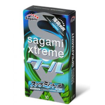 Презервативы Sagami Xtreme Mint с ароматом мяты - 10 шт. - Sagami - купить с доставкой в Ижевске