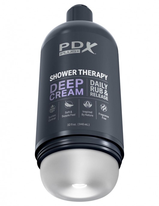 Мастурбатор в бутылке Shower Therapy Deep Cream - Pipedream - в Ижевске купить с доставкой
