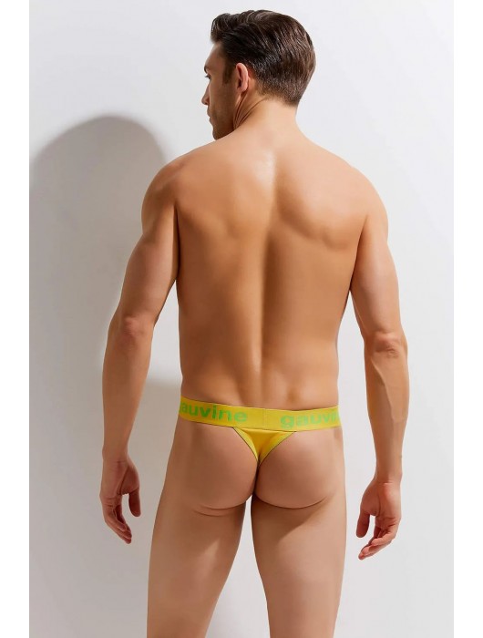 Хлопковые мужские трусы-тонги с брендированным поясом Colours of the Planet Thong - Gauvine купить с доставкой