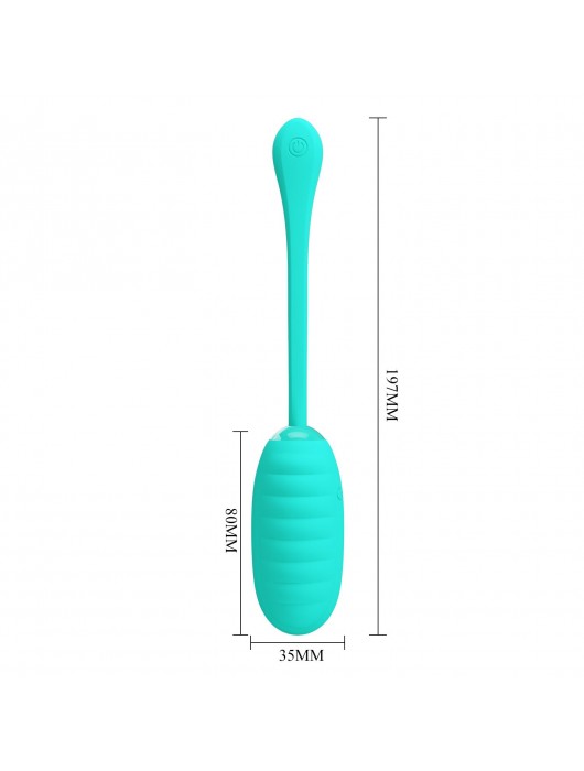 Бирюзовое перезаряжаемое виброяйцо Kirk - Baile