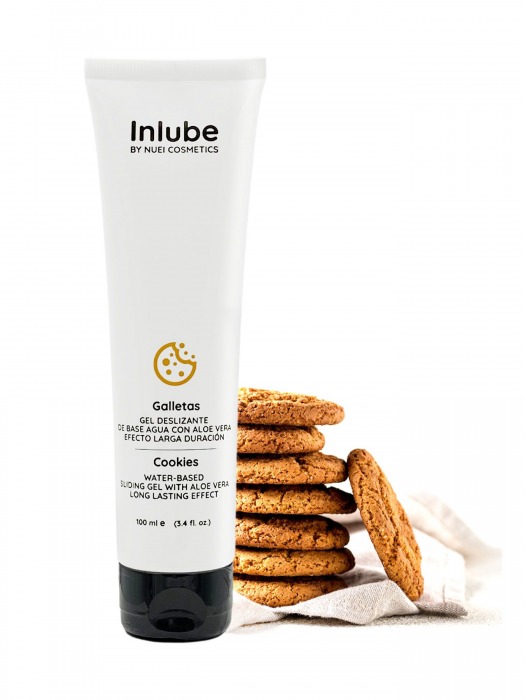 Лубрикант на водной основе Nuei Inlube с алоэ вера и ароматом печенья - 100 мл. - Nuei cosmetics - купить с доставкой в Ижевске