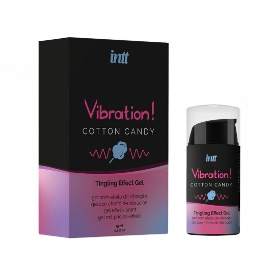 Жидкий вибратор Vibration Cotton Candy с ароматом сахарной ваты - 15 мл. - INTT - купить с доставкой в Ижевске