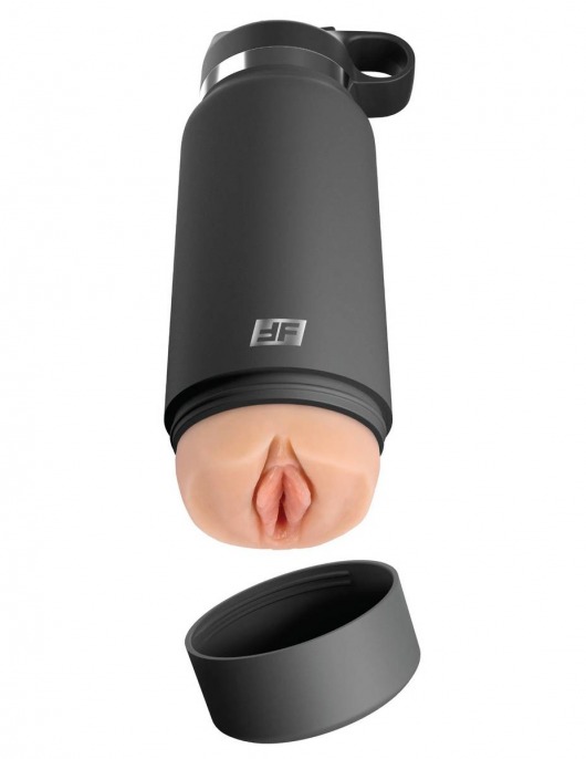 Серый мастурбатор в виде бутылки F*ck Flask - Pipedream - в Ижевске купить с доставкой