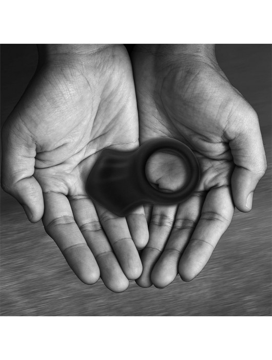 Черная эрекционная утяжка для пениса и мошонки Rooster Ivar - Velv or - в Ижевске купить с доставкой