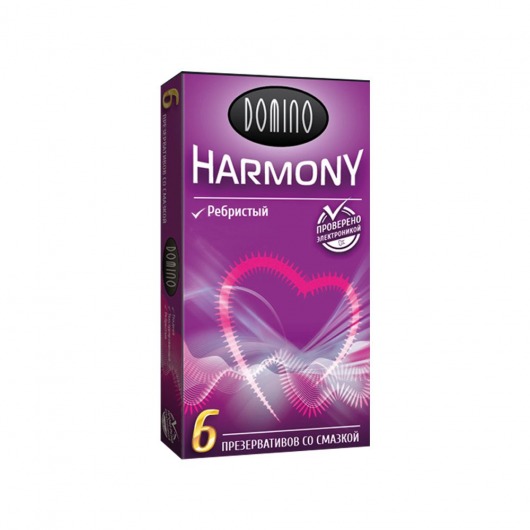 Презервативы с рёбрышками Domino Harmony - 6 шт. - Domino - купить с доставкой в Ижевске