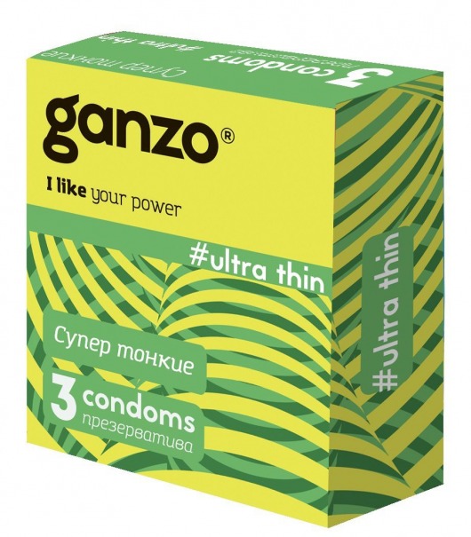 Ультратонкие презервативы Ganzo Ultra thin - 3 шт. - Ganzo - купить с доставкой в Ижевске