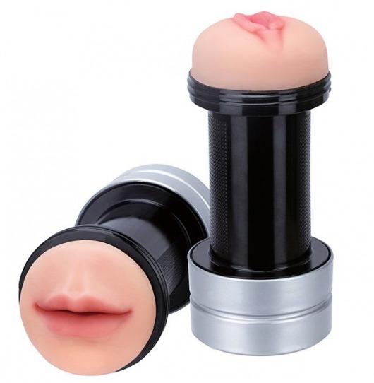 Двусторонний мастурбатор REALSTUFF 2 IN 1 HUMMER MOUTH   VAGINA - ротик и вагина - Dream Toys - в Ижевске купить с доставкой