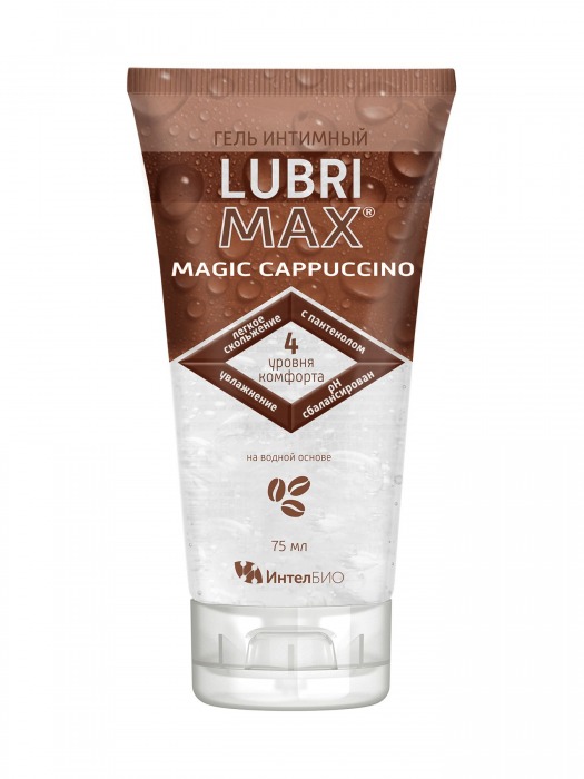 Интимный гель-смазка на водной основе Lubrimax Magic Cappuccino - 75 мл. - ИнтелБИО - купить с доставкой в Ижевске