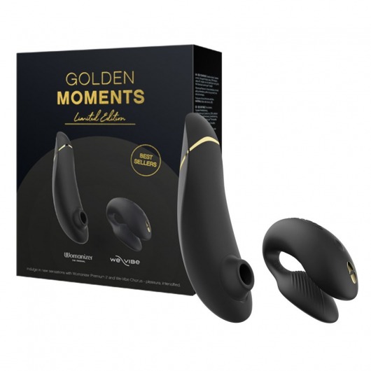 Набор для пар Golden Moments: Womanizer Premium 2 и We-Vibe Chorus - Womanizer купить в Ижевске с доставкой в Orgasmix.ru Набор для пар Golden Moments: Womanizer Premium 2 и We-Vibe Chorus - Womanizer