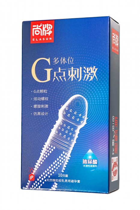 Ультратонкие презервативы Elasun G-spot stimulation с ребрами и точками - 10 шт. - Elasun - купить с доставкой в Ижевске