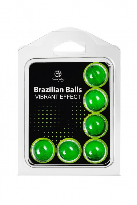 Набор из 6 шариков с массажным маслом Brazilian Balls с эффектом вибрации - Secret Play - купить с доставкой в Ижевске