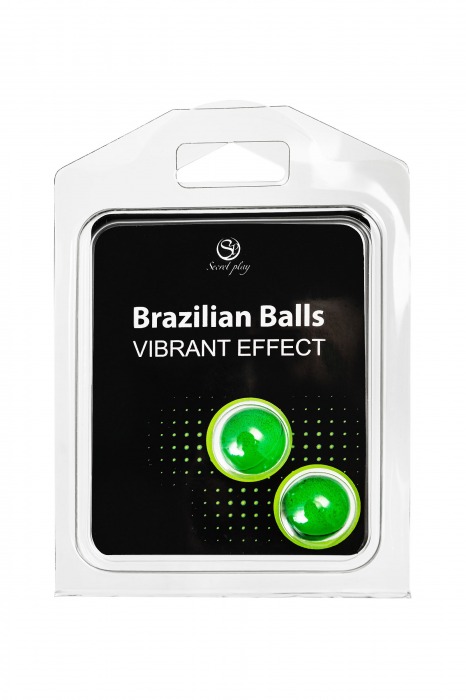 Набор из 2 шариков с массажным маслом Brazilian Balls с эффектом вибрации - Secret Play - купить с доставкой в Ижевске