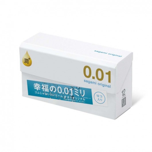 Увлажнённые презервативы Sagami Original 0.01 Extra Lub - 12 шт. - Sagami - купить с доставкой в Ижевске