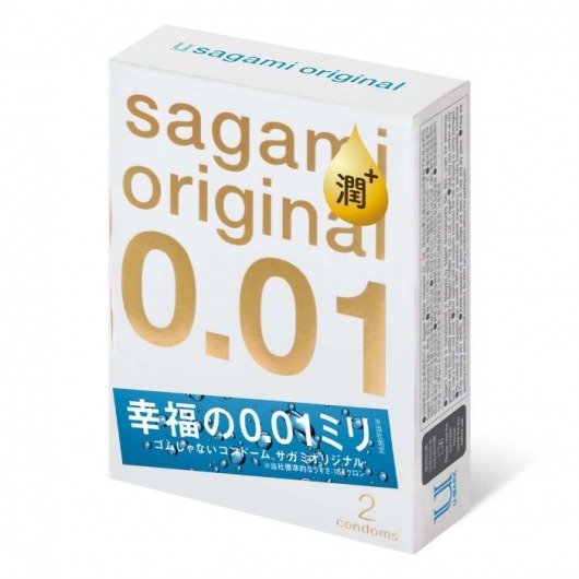 Увлажнённые презервативы Sagami Original 0.01 Extra Lub - 2 шт. - Sagami - купить с доставкой в Ижевске